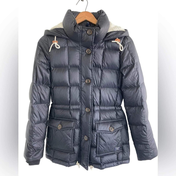Abercrombie & Fitch Jackets & Blazers - Abercrombie & Fitch Goose Down Sherpa Hoody Puffer Parka Coat Women’s Small